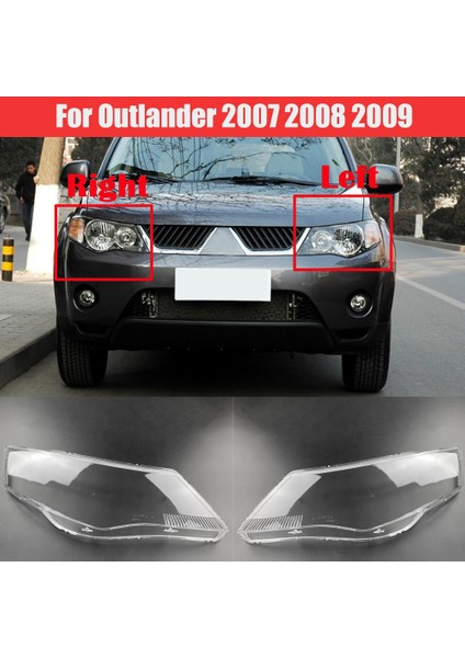 Mitsubishi Outlander 2007 2008 2009 Için Araba Far Kapağı Şeffaf Lens Far Abajur Kabuk (Sol Taraf) (Yurt Dışından)