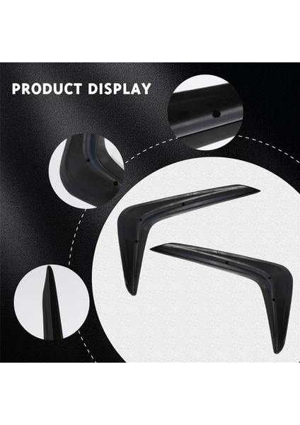 Parlak Siyah Ön Tampon Splitter Spoiler Trim Kapakları Sis Farları Kaş Rüzgar Bıçak Etiket Polo-Plus 2019-2022 Için (Yurt Dışından)