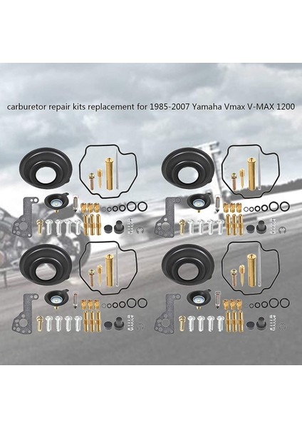 4-Pack Karbüratör Tamir Takımı Diyafram Hava Kesme Valfleri 1985-2007 Yamaha Vmax V-Max 1200 Için Yedek (Yurt Dışından)
