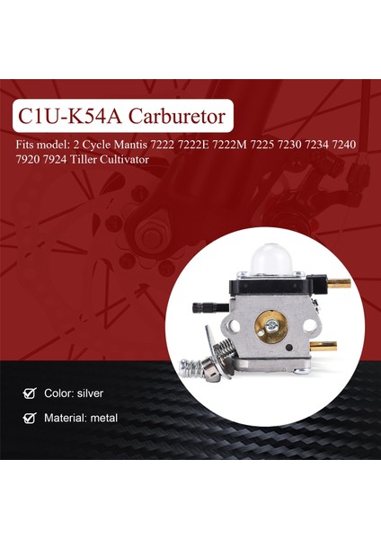 C1U-K54A C1U-K17 Karbüratör Güçlendirme Kiti 2 Döngülü Mantis 7222 7222E 7222M 7225 7230 7234 7240 7920 7924 Yeke/kültivatör (Yurt Dışından)