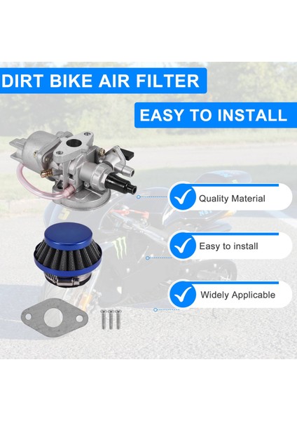 Karbüratör Carb Carby + Mavi Hava Filtresi + Yığını 2 Zamanlı 47CC 49CC Motor Parçaları Mini Moto Çocuklar Atv Quad Kir Çocuk Motosikleti Minimoto (Yurt Dışından) fırsatları