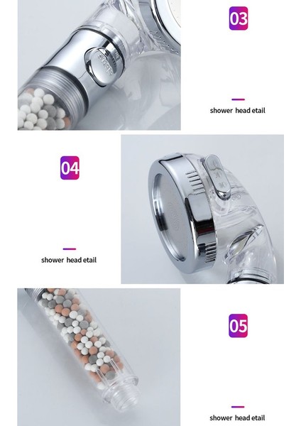 Ma Çok Fonksiyonlu El Tipi Filtre Spa Duş Başlığı Basınçlı Filtre Duş-Gümüş (Yurt Dışından) indirimleri