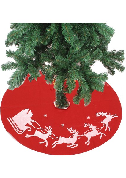 100 cm Kırmızı Noel Ağacı Etek Noel Baba Ağacı Etek Noel Dekorasyon Malzemeleri Süsleme (Boş) (Yurt Dışından)