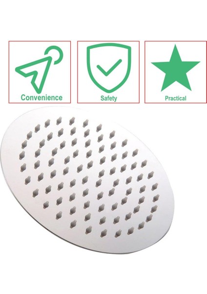 Ef 8 Inç Su Tasarruflu Yağmur Banyo Yuvarlak Duş Başlığı Üst Sprey (Yurt Dışından)