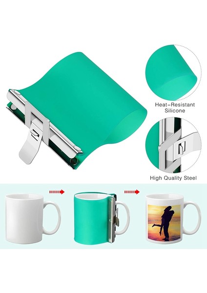 Süblimasyon Silikon Kupa Sarma, Dıy Baskı Kupalar Için 2 Rulo Isıya Dayanıklı Bant ile Isı Basın Kupa Bardak Kelepçesi (Yurt Dışından) modelleri