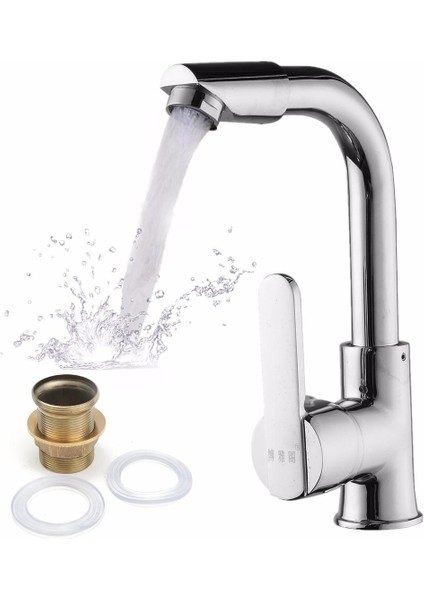 Yeni Krom Moderm Mutfak & Bar Lavabo Sı Tek Kulplu Iki Delikli Mikser Musluk - (Yurt Dışından)