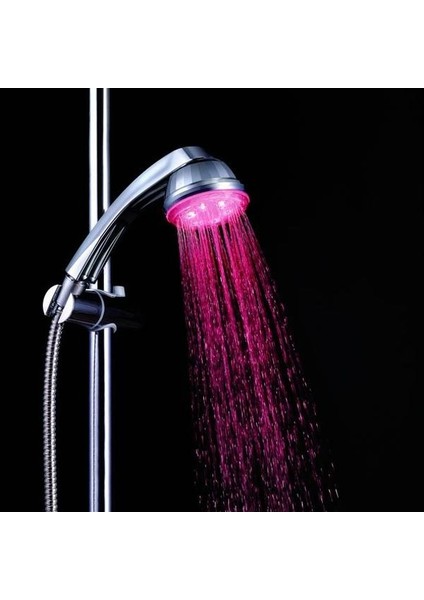 Banyo ve Yatak Takımları Romantik LED Işık Otomatik Sıcaklık Sensörü Banyo Duş Başlığı # Isı 3 Renk (Yurt Dışından) fiyatları
