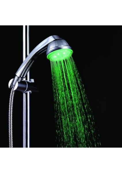 Banyo ve Yatak Takımları Romantik LED Işık Otomatik Sıcaklık Sensörü Banyo Duş Başlığı # Isı 3 Renk (Yurt Dışından) modelleri