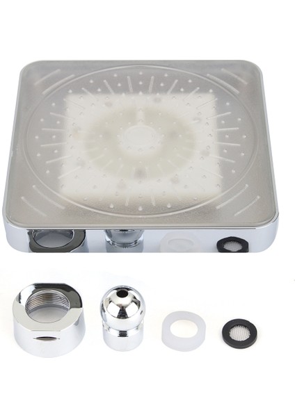 Yardımcı Aletler 15CM LED Işık Kare Yağmur Duş Başlığı Paslanmaz Çelik 3 Renk Değişen Banyo (Yurt Dışından) indirimleri
