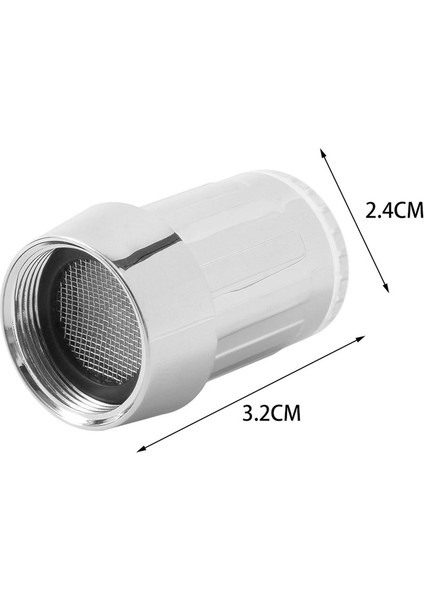 7 Renk LED Işık Su Glow Musluk Musluk + Musluk Yön Değiştirme Vanası Adaptörü Gümüş (Yurt Dışından) modelleri