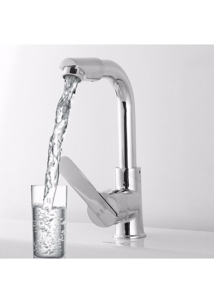 Yeni Krom Moderm Mutfak & Bar Lavabo Sı Tek Kulplu Iki Delikli Mikser Musluk - (Yurt Dışından) fırsatları