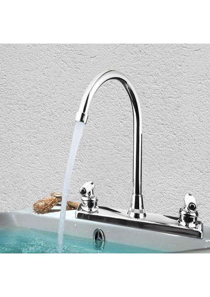 Elektrikli Aletler Çift Kolları Mutfak Banyo Musluk Paslanmaz Çelik + Pp Lavabo Çift Delikli Sıcak/soğuk Su Tapwear (Yurt Dışından) fiyatları