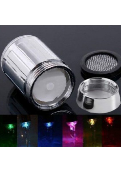 LED Işık Musluk Kafası Renk Değiştirme Sıcaklık Sensörü Su Memesi Mutfak Musluğu (Yurt Dışından) fiyatları