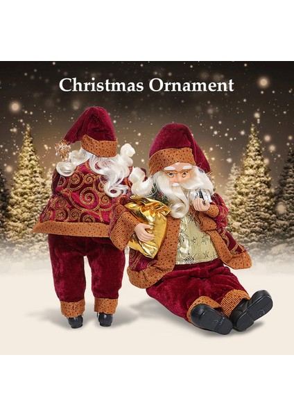Noel Noel Oturan Noel Baba Heykelcik Ev Süs Dekor Hediye (Null) (Yurt Dışından) indirimleri
