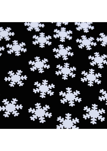 300 Adet Plastik Beyaz Noel Kardan Adam Kar Taneleri Dağılım Masa Konfeti Dekor (Null) (Yurt Dışından)