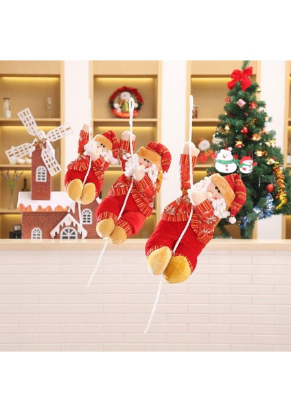 Noel Süsleri Noel Baba Tırmanma Ipi Bebek Dekorasyon Kolye (Yurt Dışından)