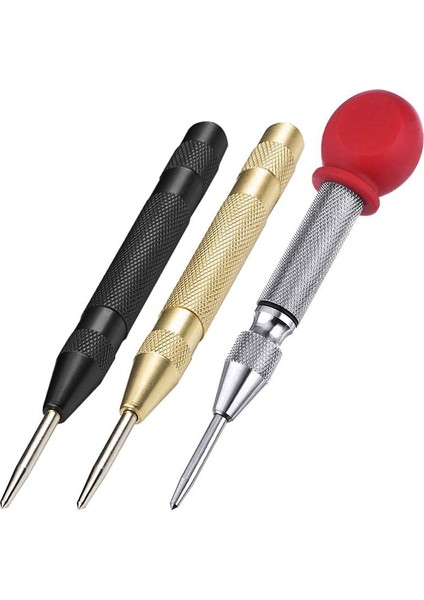 3 Adet Otomatik Merkezleme Aleti, 5 Inç Spg Yüklü, Yastık Kapaklı ve Ayarlı Darbeli Kırma El Aleti – Altın, Siyah, Gümüş (Yurt Dışından)