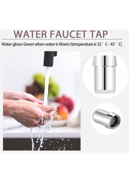 Sıcaklık Sensörü LED Işık Su Musluk Musluğu 3 Renkli Rgb Dönüştürücülü (Yurt Dışından) modelleri
