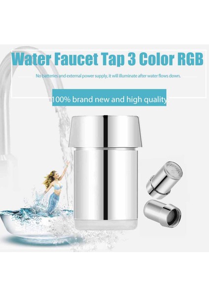 Sıcaklık Sensörü LED Işık Su Musluk Musluğu 3 Renkli Rgb Dönüştürücülü (Yurt Dışından) fırsatları