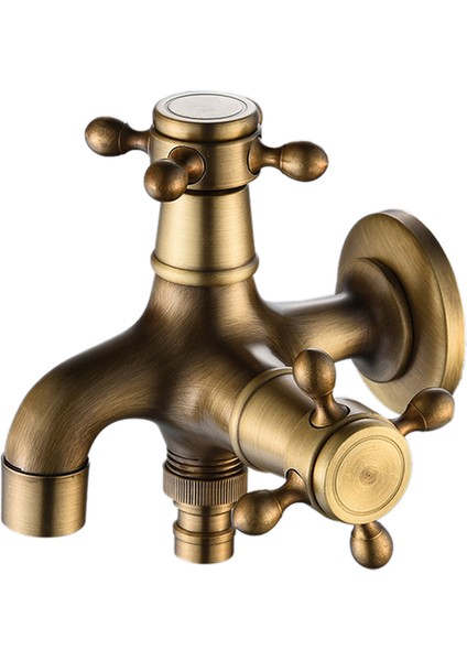 Çift Çapraz Saplı Duvara Monte Çamaşır Makinesi Muslukları Antik Pirinç Paspas Havuz Muslukları (Yurt Dışından) fiyatları