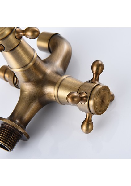 Çift Çapraz Saplı Duvara Monte Çamaşır Makinesi Muslukları Antik Pirinç Paspas Havuz Muslukları (Yurt Dışından) indirimleri