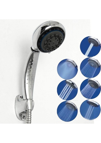 7 Mod Fonksiyonlu Banyo Krom Su Tasarruflu Basınç El Tipi Duş Başlığı - (Yurt Dışından)