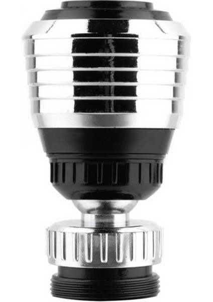 360 Derece Difüzör Döner Mutfak Aksesuarları Temizleme Meyve Sebze Araçları Sıçramaya Dayanıklı Su Tasarrufu Sağlayan Duş Mutfak Aletleri Gümüş + Siyah (Yurt Dışından)