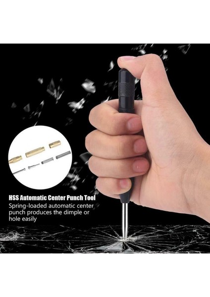 2 Adet Avy Görev Otomatik Merkezi Pin Nch Spg Yüklü Metal Ahşap Pres Dent Işaretleme Başlangıç Delikleri Aracı (Yurt Dışından) modelleri