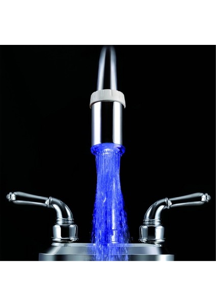 3 Renk Yok Pil LED Ev Mutfak Su Musluk Işık Değişen Duş Başlığı (Yurt Dışından) fiyatları