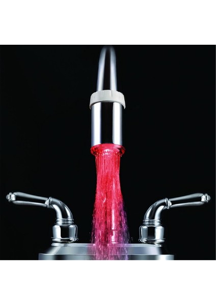 3 Renk Yok Pil LED Ev Mutfak Su Musluk Işık Değişen Duş Başlığı (Yurt Dışından) modelleri