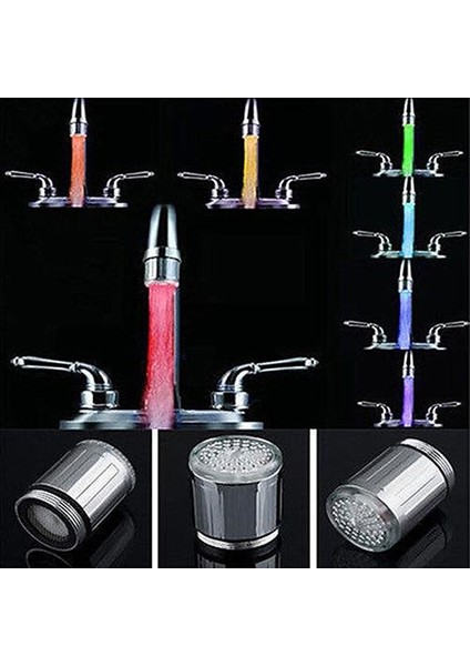 Sanwood® 7 Renk Rgb Renkli LED Işık Duş Musluğu Banyo Püskürtme Başlığı Su Musluğu (Yurt Dışından) fiyatları