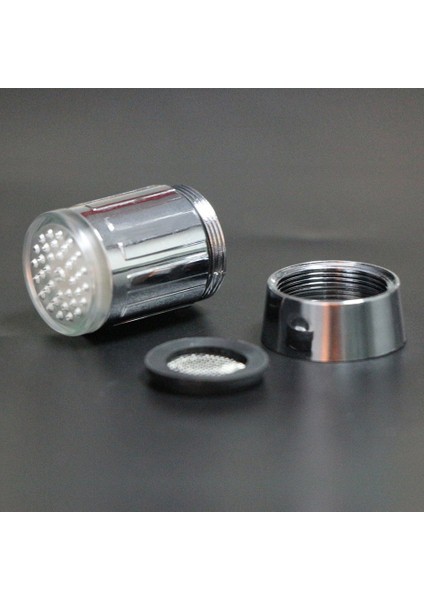LED Işıklı Musluk Adaptörü Renk Değiştirme Minyatür Sensör Musluk Adaptörü Gümüş 24MM Adaptör (Yurt Dışından) fiyatları