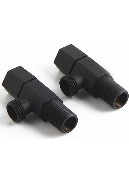 Açılı Vana Banyo Aksesuarları Siyah Yüzey Bakır Altıgen Vana Banyo Tuvalet Su Isıtıcı Mutfak Musluk Sıcak ve Soğuk Üçgen Vana (Yurt Dışından) fırsatları