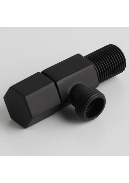 Açılı Vana Banyo Aksesuarları Siyah Yüzey Bakır Altıgen Vana Banyo Tuvalet Su Isıtıcı Mutfak Musluk Sıcak ve Soğuk Üçgen Vana (Yurt Dışından) indirimleri