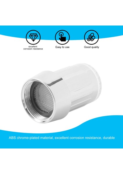 7 Renk LED Işık Su Glow Musluk Musluk ve Musluk Yön Değiştirme Vanası Adaptörü - Gümüş (Yurt Dışından) fırsatları