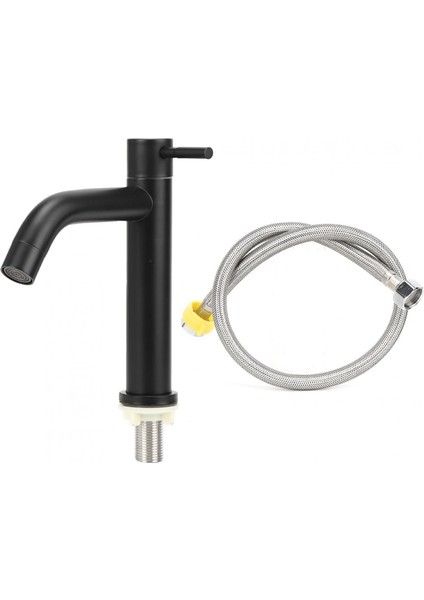 Paslanmaz Çelik Banyo Havzası Lavabo Musluğu Hortumlu Tek Soğuk Su Musluk Musluk (Yurt Dışından)