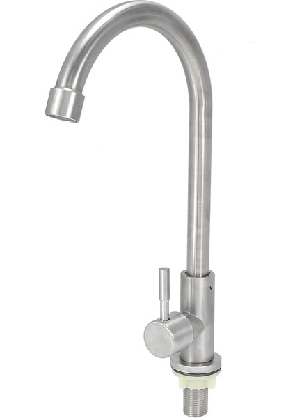 G1/2in Konu Paslanmaz Çelik Tek Soğuk Tek Delikli Lavabo Su Musluğu 360 Derece Döndürme Mutfak Musluk (Yurt Dışından)