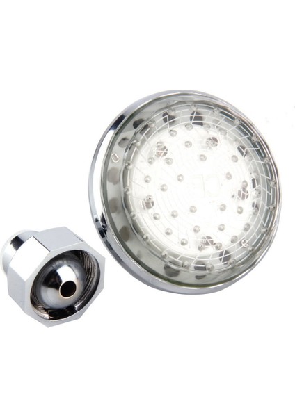 LED Işık 7 Renk Değiştiren Su Glow Duş Başlığı Banyo Ev - Gümüş (Yurt Dışından)
