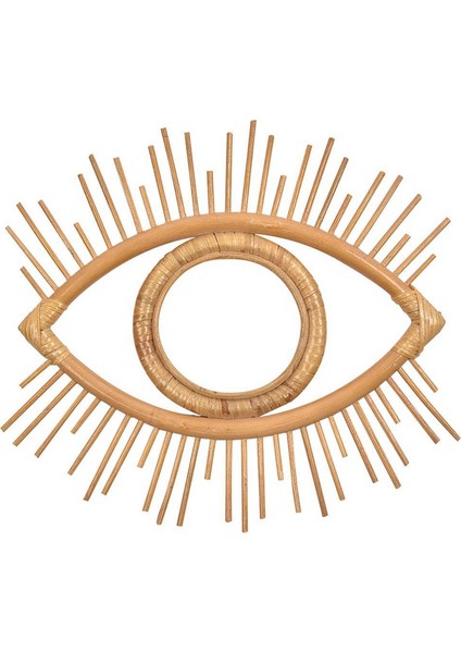 Göz Şekli Dekor Hatası Çerçeve Rattan Sanat Dekor Makyaj Hatası Soyunma Banyo Duvar Asma Hatası Çerçeve El Sanatları (Yurt Dışından)