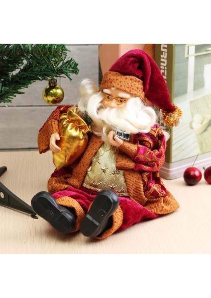 Noel Noel Oturan Noel Baba Bebek Heykelcik Oyuncak Ev Süs Dekor Hediye (Yurt Dışından) fiyatları