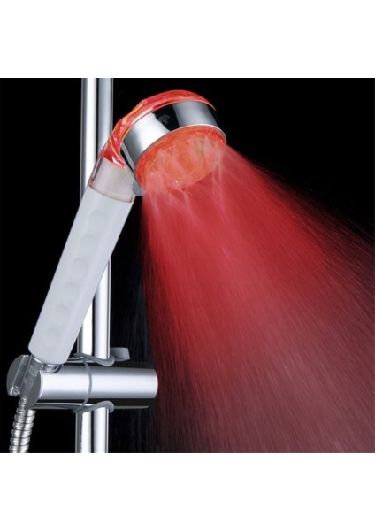 Ayarlanabilir Moda El Duş Başlığı Banyo 7 Renk Değiştirme - Gümüş (Yurt Dışından) fiyatları