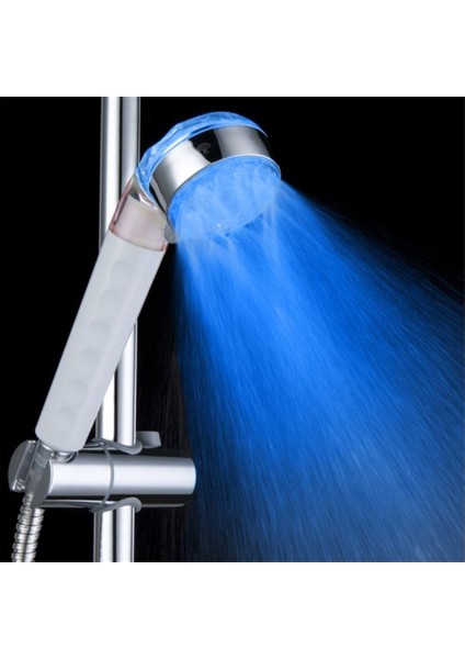 Ayarlanabilir Moda El Duş Başlığı Banyo 7 Renk Değiştirme - Gümüş (Yurt Dışından) modelleri