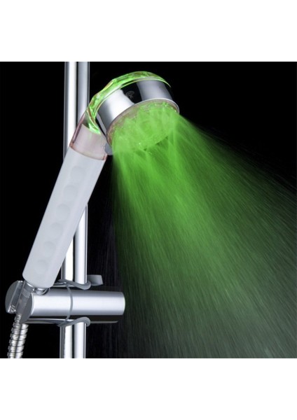 Ayarlanabilir Moda El Duş Başlığı Banyo 7 Renk Değiştirme - Gümüş (Yurt Dışından) fırsatları