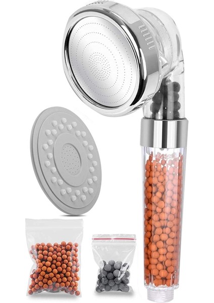 Handld Negatif Iyon Spa Duş Başlığı Filtrelenebilir Meme Şeffaf Banyo Duşu (Yurt Dışından)