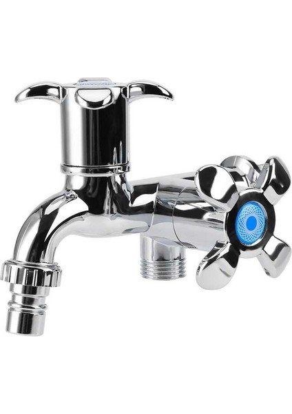 Abs Plastik Çamaşır Makinesi Musluk Lavabo Havzası Su Apliği, Çift Borulu ve Saplı G1/2 (Yurt Dışından)