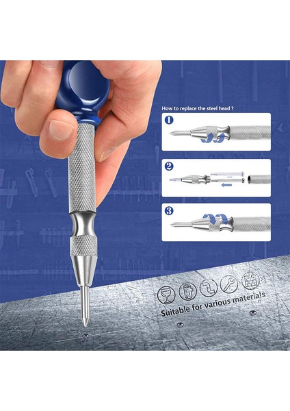 2 Paket Otomatik Matkap Merkezi Nch Yaylı Kırma El Aleti, Çelik Merkezi Delik Nch Marker Scriber (Yurt Dışından) fırsatları