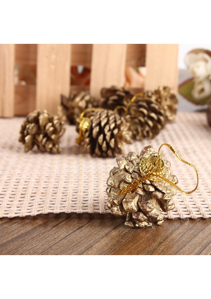 9 Adet Noel Altın Çam Kozalakları Baubles Noel Ağacı Süslemeleri Süs Ev Dekor (Yurt Dışından) modelleri