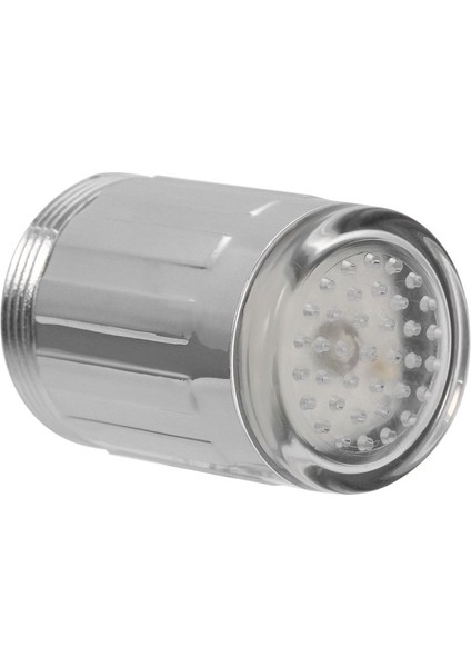 Su Musluğu Kızdırma Duş LED Musluk Işık Basınç Sensörü 3 Renk Rgb Renkli Gümüş (Yurt Dışından)