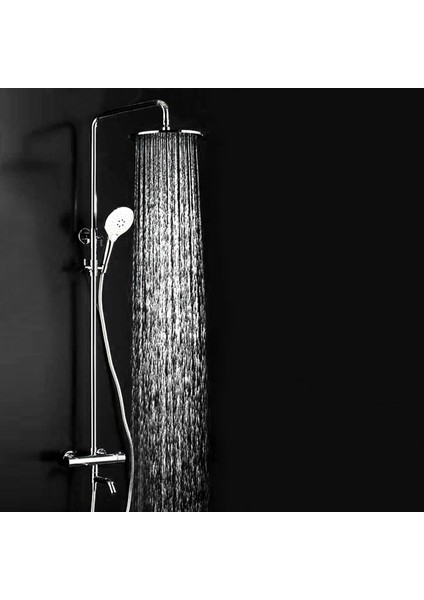 Pratik Yepyeni 360 Derece Dönebilen 8 Yuvarlak Abs Krom Su Püskürtme Yağmur Güz Banyo Duş Başlığı Banyo Yardımı (Yurt Dışından)