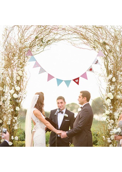 Bayrak Bunting Banner Çelenk Noel Partisi Düğün Doğum Günü Vaftiz Dekorasyonu (Yurt Dışından)